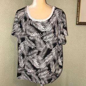 Signature Collection Black & White Print Shirt 3XL